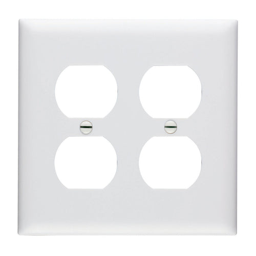 Pass & Seymour TradeMaster® 2-Gang Nylon Wall Plate 2 Duplex Receptacle Openings