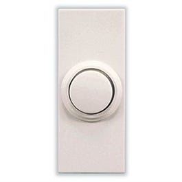 Push Button Doorbell, Wireless, Surface Mount, White, 150-Ft. Range