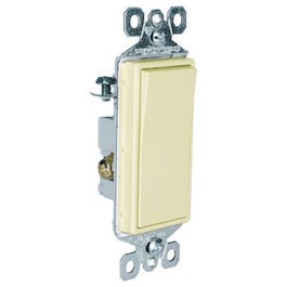 3-Way Decorator Wall Switch, 15A,  Ivory